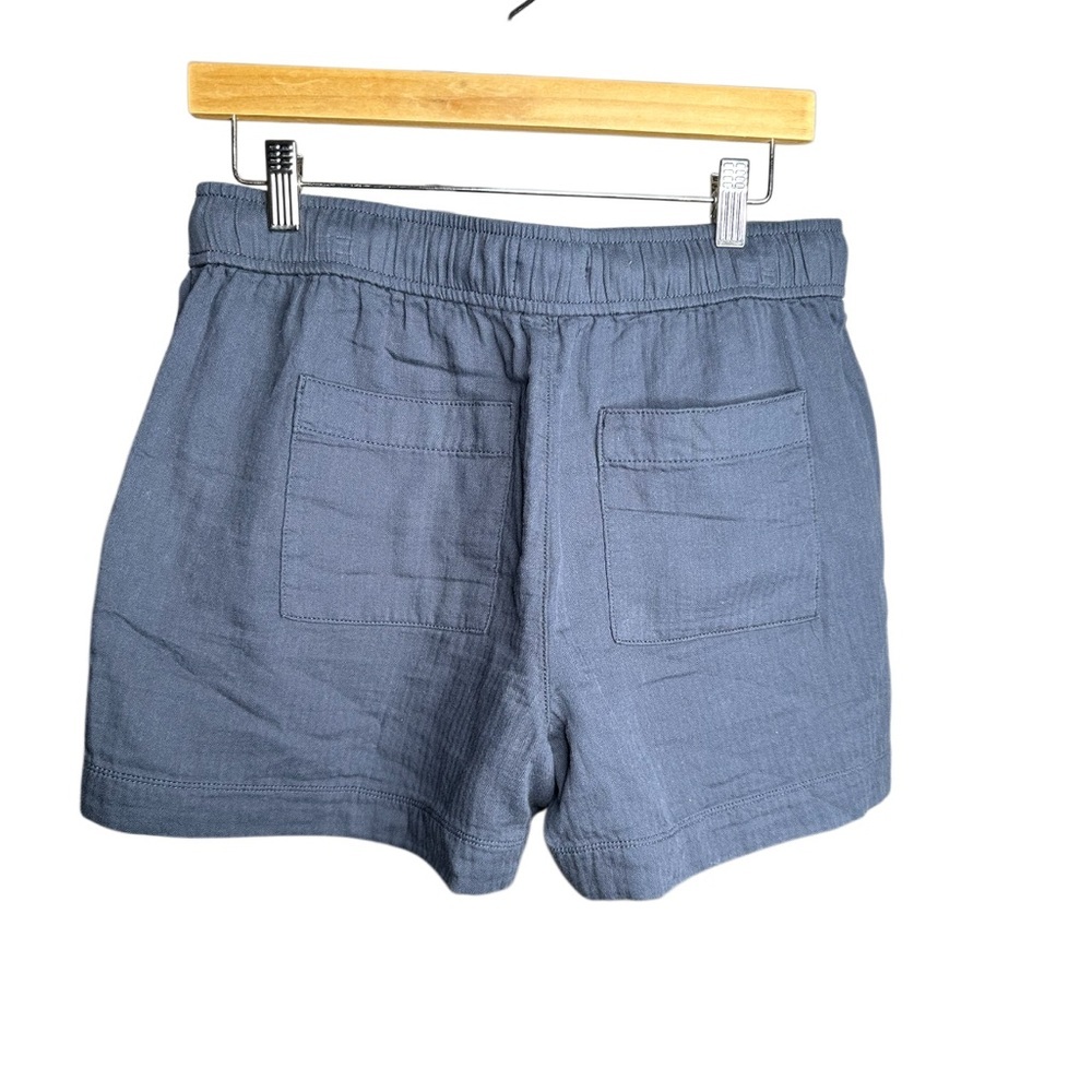 LOFT Outlet Blue Linen Blend Drawstring Shorts | Casual Summer | Size S - Picture 4 of 6